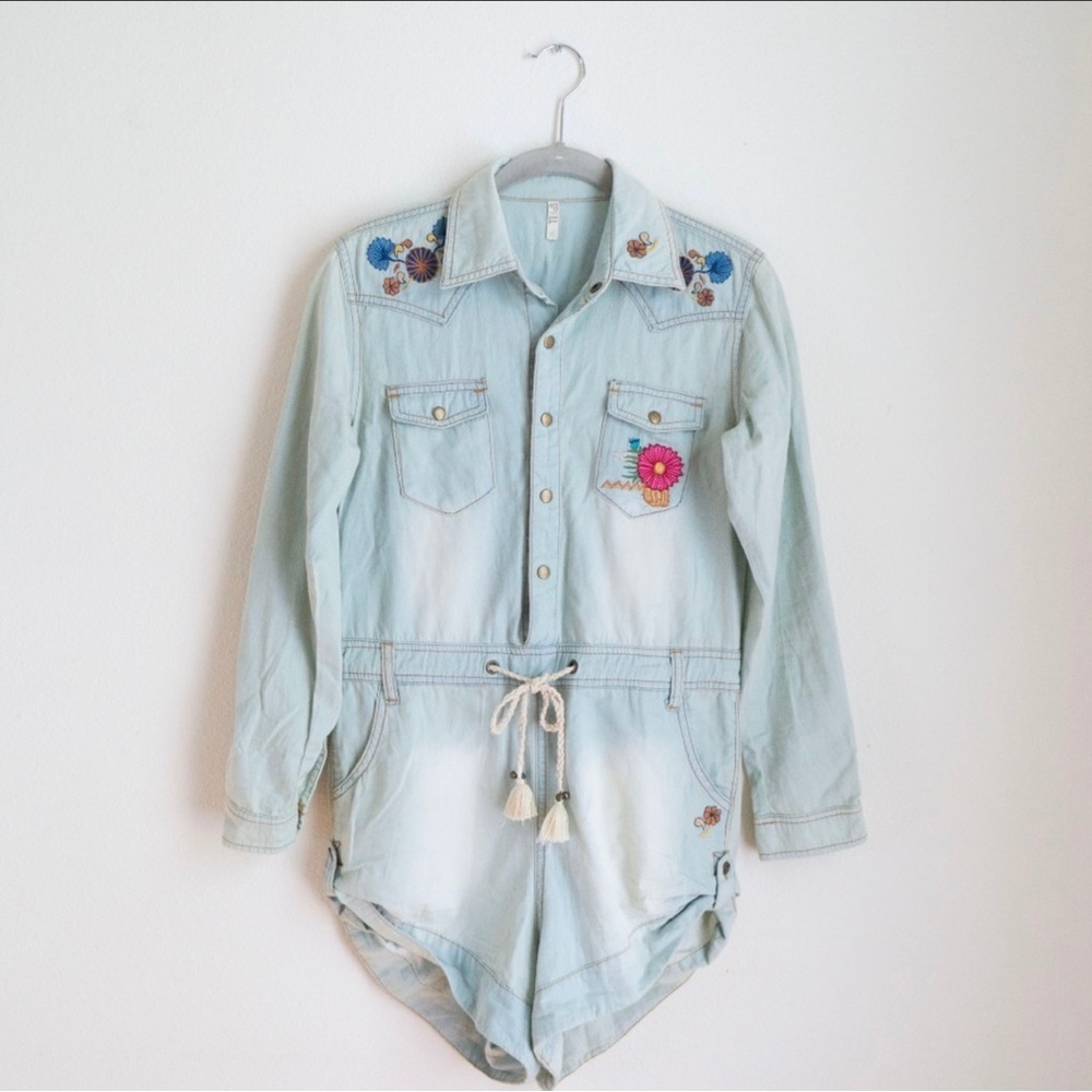 Spell & the Gypsy Collective Route 66 Jumpsuit in Chambray